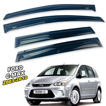 Дефлекторы окон Ford C-Max 2003-2010 накладные (DEFL) Q2